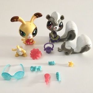 LPS Buttercream Bunny and Skunk Friend